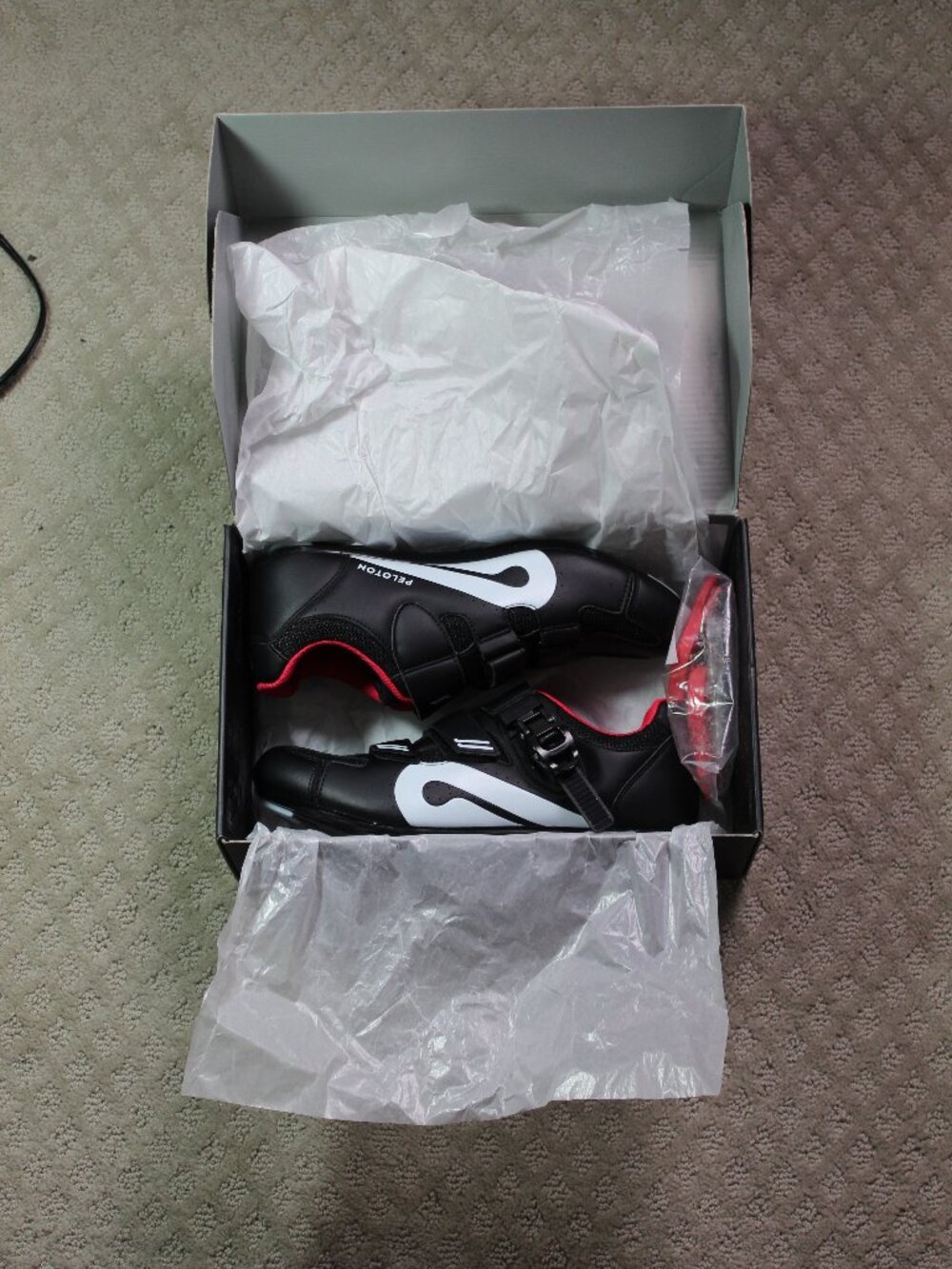 NIB Peloton Black/Red Cycling Shoes | Size - 40